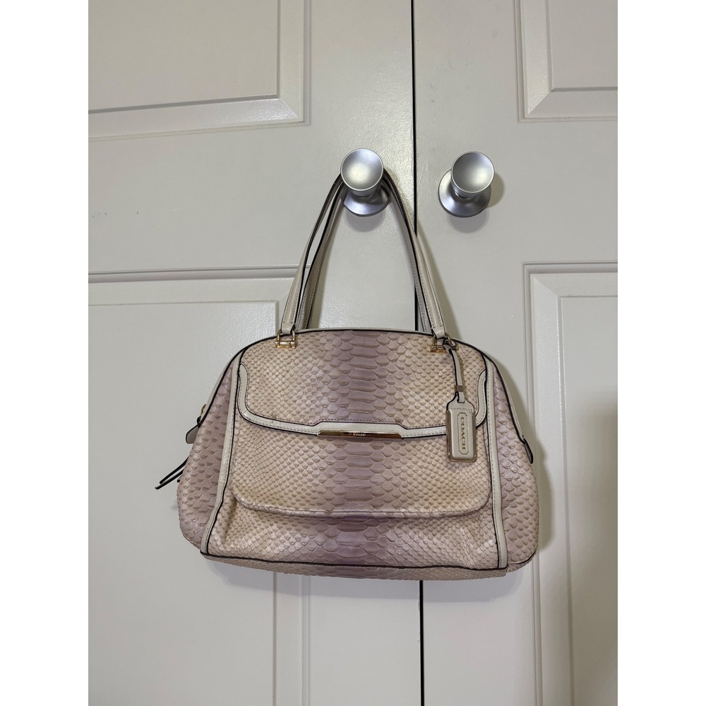 Coach Madison Pinnacle Python Ombre Snakeskin‎ Leather Bag Purse Vintage Chic